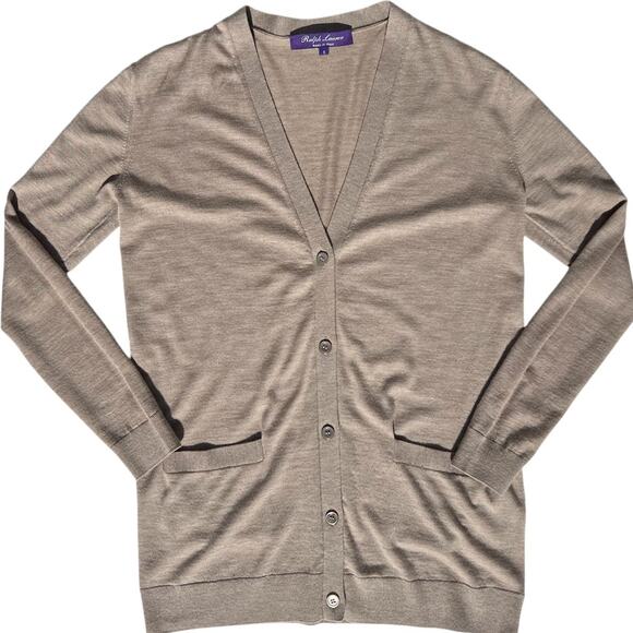 Ralph Lauren Purple Label Cashmere V-neck Cardigan Size Small - Picture 6 of 7